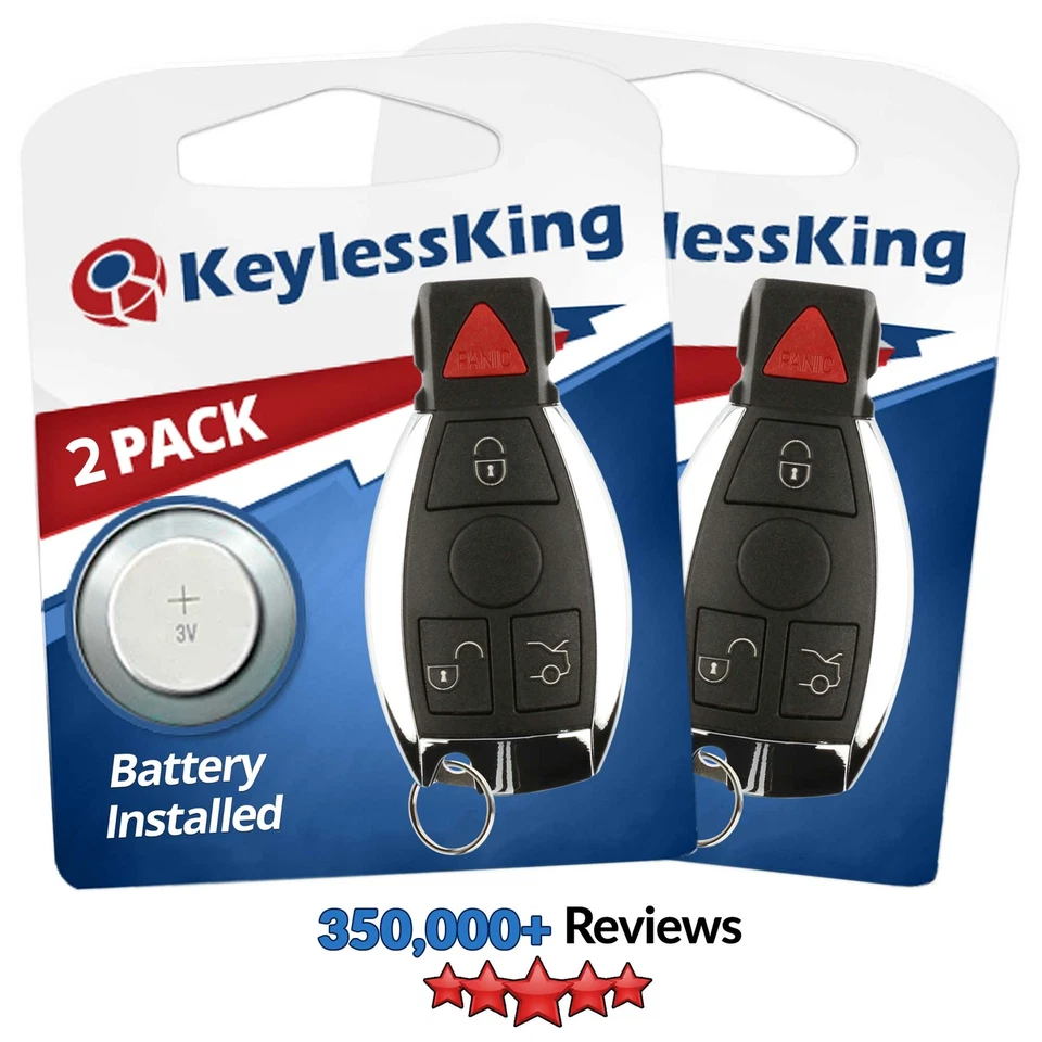 2 Replacement for Mercedes-Benz IYZ3317 Keyless Entry Remote Car Key Fob Control - Image 1 of 4