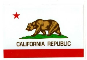 California State Flag Decals Stickers - 3.5" x 5.25" - Picture 1 of 2