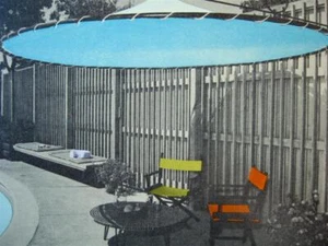 Mid Century Modern PATIO ROOFS Plan Build Design Canvas Screen Lath Bamboo shade - Picture 1 of 1