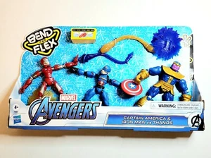 NEW Bend And Flex Marvel Avengers Thanos Vs Iron Man & Captain America 2021 - Picture 1 of 5