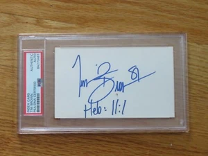 TIM BROWN signed NOTRE DAME FIGHTIN' IRISH Cut Signature PSA 84270481 LA RAIDERS - Bild 1 von 3