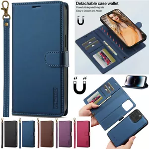 For Samsung A56 A36 A16 A55 A54 Removable Luxury Leather Wallet Card Case Cover - Picture 1 of 35
