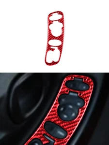 For Chevrolet Corvette C5 1998-04 Red Carbon Fiber Inner Window Lift Panel Cover - Picture 1 of 12