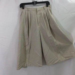 Vintage Liz Claiborne Culottes Pants 1970s/80s High Waist Pleated Flax Size 12 - Picture 1 of 4
