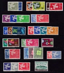 Europa CEPT - 1961 - Año Completo - 34 Sellos - MNH - Imagen 1 de 1