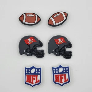 Casco de fútbol americano NFL Tampa Bay Buccaneers para zapatos de cocodrilo dijes Jibbitz - 6 piezas - Imagen 1 de 1