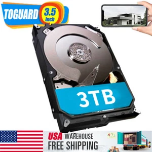 TOGUARD 3TB Hard Drive 3.5'' HDD For Outdoor Home Security Camera System CCTV US - Picture 1 of 1