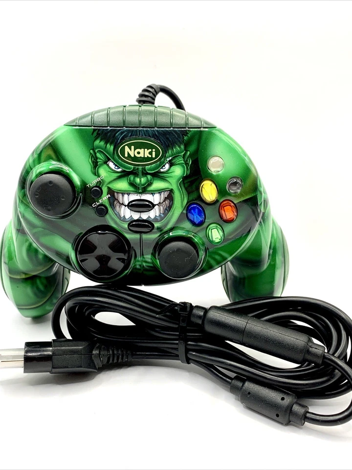 RARO CONTROLE COM FIO HULK-PAD para o console XBOX original - Naki 2003 *ESTADO PERFEITO* - Imagem 1 de 4