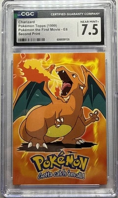 Grade 7.5 First Print Charizard Holo Foil E6 Pokemon Topps Card 1999 - Image 1 of 4