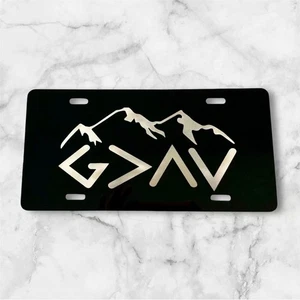 God is Greater Than The Highs and Lows Laser Engraved License Plate Car Tag - Picture 1 of 3