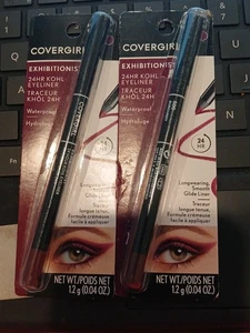 2 COVERGIRL EXHIBITIONIST 24 HR KOHL EYELINER WATERPROOF 500 Burgundy - Picture 1 of 2