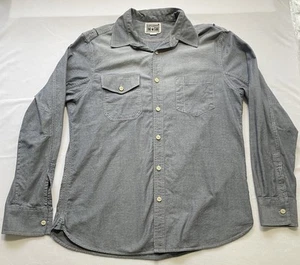 Converse ONE STAR Button-Up Hemd Herren Medium Langarmshirt grau mit Taschen - Bild 1 von 6