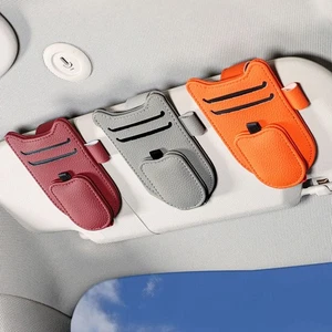 Car Interior Sun Visor Magnetic Clip For Glasses Holder Card Storage Accessories - Picture 1 of 13