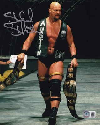 Foto assinada por Stone Cold Steve Austin 8x10 BAS CERTIFICADO DE AUTENTICIDADE WWE 3:16 Legend Picture autografada C - Imagem 1 de 4