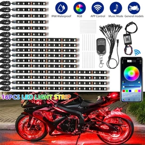 Kit de tira de luz LED RGB bajo brillo de 16 piezas Bluetooth APP Control - Imagen 1 de 12