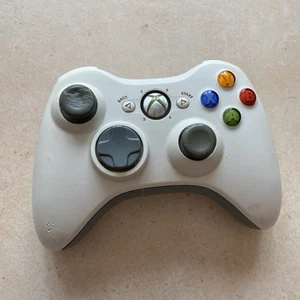 Manette Officielle Pour Console Xbox 360 Controller - Blanc - Fonctionne Bien - Photo 1/12