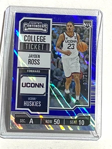 2025 Panini Contenders College Ticket Blue Waves #23 JAYDEN ROSS UConn /25 SSP - Picture 1 of 2