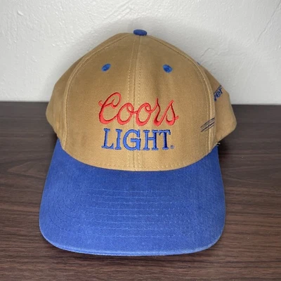 Gorra de camionero vintage Coors Light Hat The Silver Bullet SnapBack bronceada y azul Foto 1 de 4