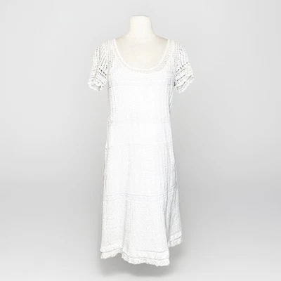 Vintage Y2K Cynthia Steffe Crochet Dress Large Short Sleeve Fairy Boho Cottage - Image 1 of 4