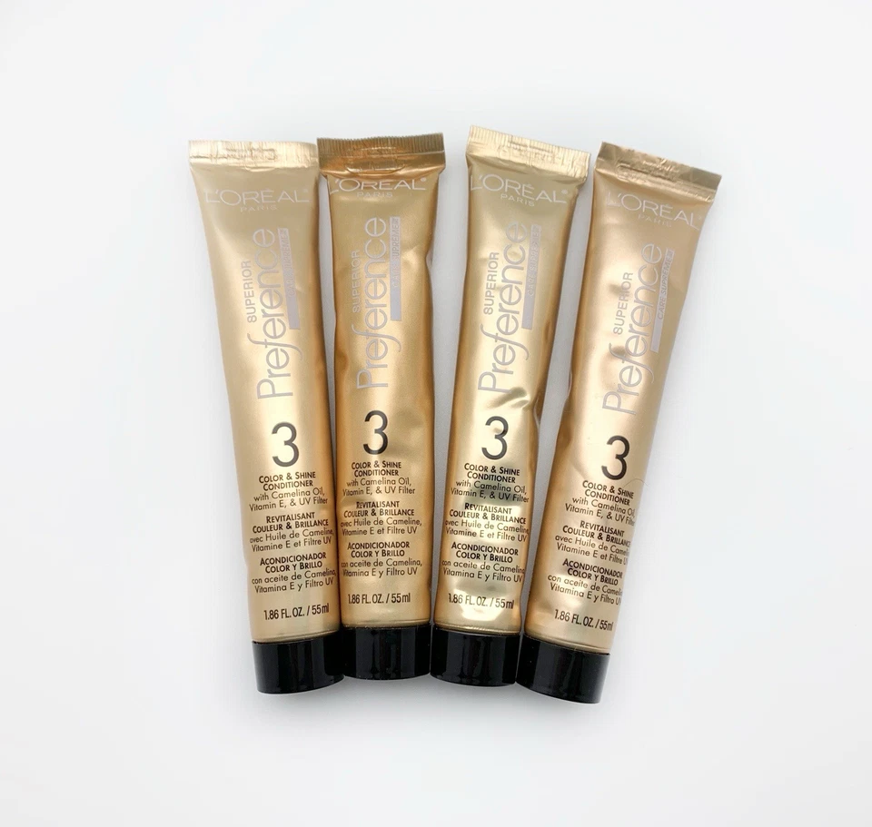Lot of 4 L’Oréal Preference 3 Color & Shine Conditioner 1.86 fl oz NEW - Image 1 of 1