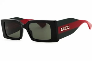 Gafas de sol GUCCI GG1860S 001 marco negro verde lentes grises 52 mm - Imagen 1 de 4