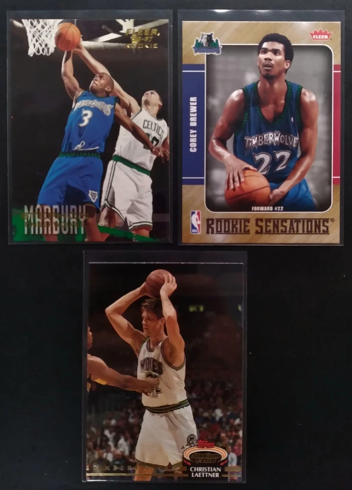 Marbury Brewer Laettner Twolves novato  Foto 1 de 1