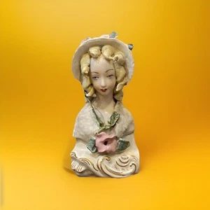 Vintage Cordey Porcelain Figurine of Woman Flowers 1940's - Picture 1 of 13