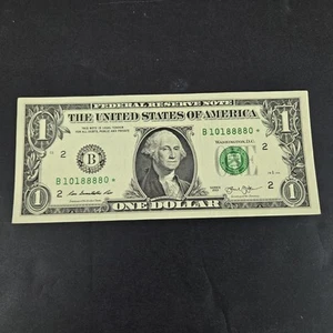 $1 2013 Star Note Darker Ink On Right B 10188880* - Picture 1 of 8
