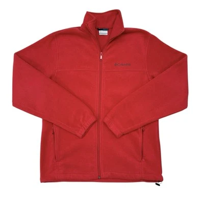 Chaqueta polar Columbia para hombre talla mediana roja Steens Mountain 2.0 cremallera completa informal Foto 1 de 4