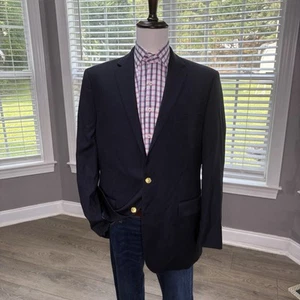 Blazer cappotto sportivo Ralph Lauren Black Label uomo taglia 42L blu navy bottoni oro - Foto 1 di 16