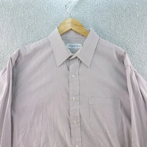 Camisa de vestir Brooks Brothers para hombre 17,5x32/33 a rayas con botones camisa de negocios - Imagen 1 de 6