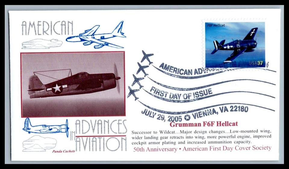 US FDC # 3918 37c Aviation Grumman F6F Hellcat  Panda  Pddntssed 2006, 9p7562 - Image 1 of 1