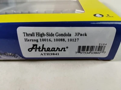 Athearn ATH3841 Thrall High Side Gondola w/ Load - Herzog/White #1 (3) N Scale - Image 1 of 4