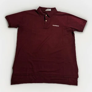 Vintage Harvard Polo Shirt The Coop Made in USA Maroon Cotton Size Large - Picture 1 of 9
