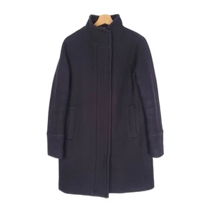 J. Crew Cocoon Coat in Italian Stadium Cloth Wool Black B2780 Size 6P Petite  - Picture 1 of 11