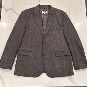 Joseph Abboud Mens Herringbone Sport Coat Blazer Size XL Brown Wool Blend Jacket - Picture 1 of 13