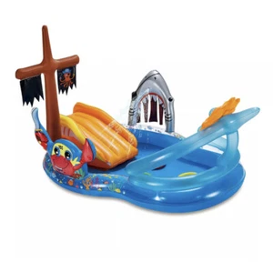 Neu im Karton Summer Waves Piratenschiff Kinder Schwimmcenter aufblasbar Schwimmbad Rutsche - Bild 1 von 4