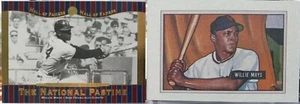 1989 Bowman Willie Mays Bowman '51 Replica Baseball Card w /Upper Deck Pastime - Picture 1 of 2