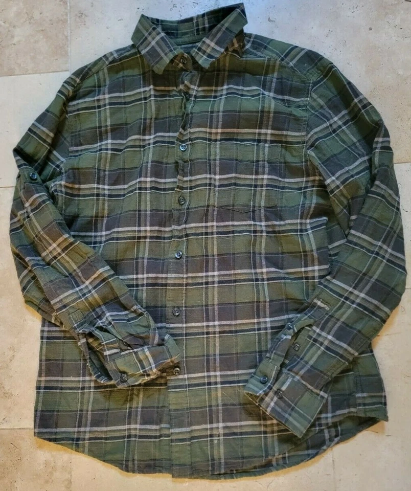 Mossimo Supply Olive Plaid Shirt Mens size M - Image 1 of 1