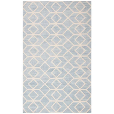 SAFAVIEH Dhurries DHU560A Handwoven Blue / Ivory Rug - Image 1 of 4