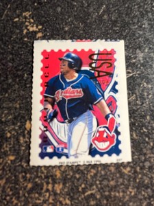 Albert Belle Cleveland Indians 1996 Crown Pro Inc USA Baseball Sticker Stamp #57