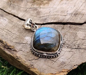 Labradorit Designer Anhänger 925 Silber Schmuck schönes Geschenk für Sie - Bild 1 von 4
