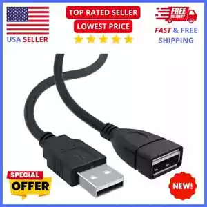 3FT USB Extension Cable: USB A Male to Female, Data & Charging Extender - Picture 1 of 8