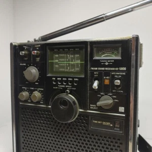 Sony ICF-5800 FM SW Radio sky sensor 5 band 28MHz Black Japan 1973 vintage - Picture 1 of 10