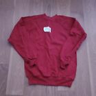 Vtg 70s Mens Sweater Shirt Sportswear USA Made NEW NOS Small Burgundy Red