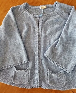 Coldwater Creek Light Blue Long Sleeve Cardigan Sweater 2X Free Shipping - Picture 1 of 6