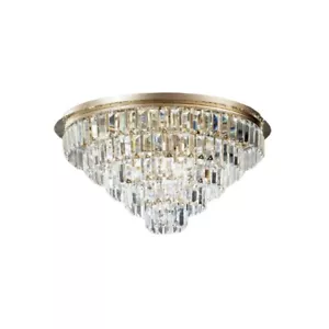 Plafoniera Brillante e Lussuosa Oro con Cristalli a 16 Luci G9 ONDALUCE CASTLE - Foto 1 di 2