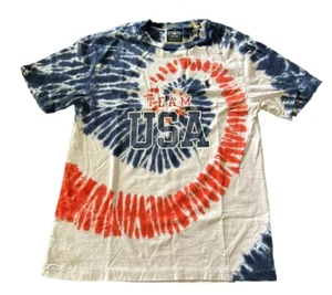 Polo Ralph Lauren T-Shirt Youth L White Team USA 2020 Tie Dye Graphics Print Tee - Picture 1 of 6