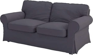 Maßgefertigt kompatibel für IKEA EKTORP LOVESEAT Schonbezug DUNKELGRAU Baumwollbezug - Bild 1 von 1