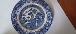 Blau-weißer Dekoteller 'Weiden' Muster, 17 cm - Bild 1 von 3